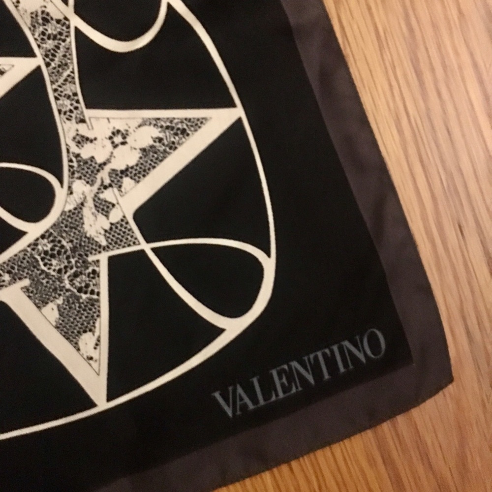 Classic Silk Scarf with Valentino name great gift!